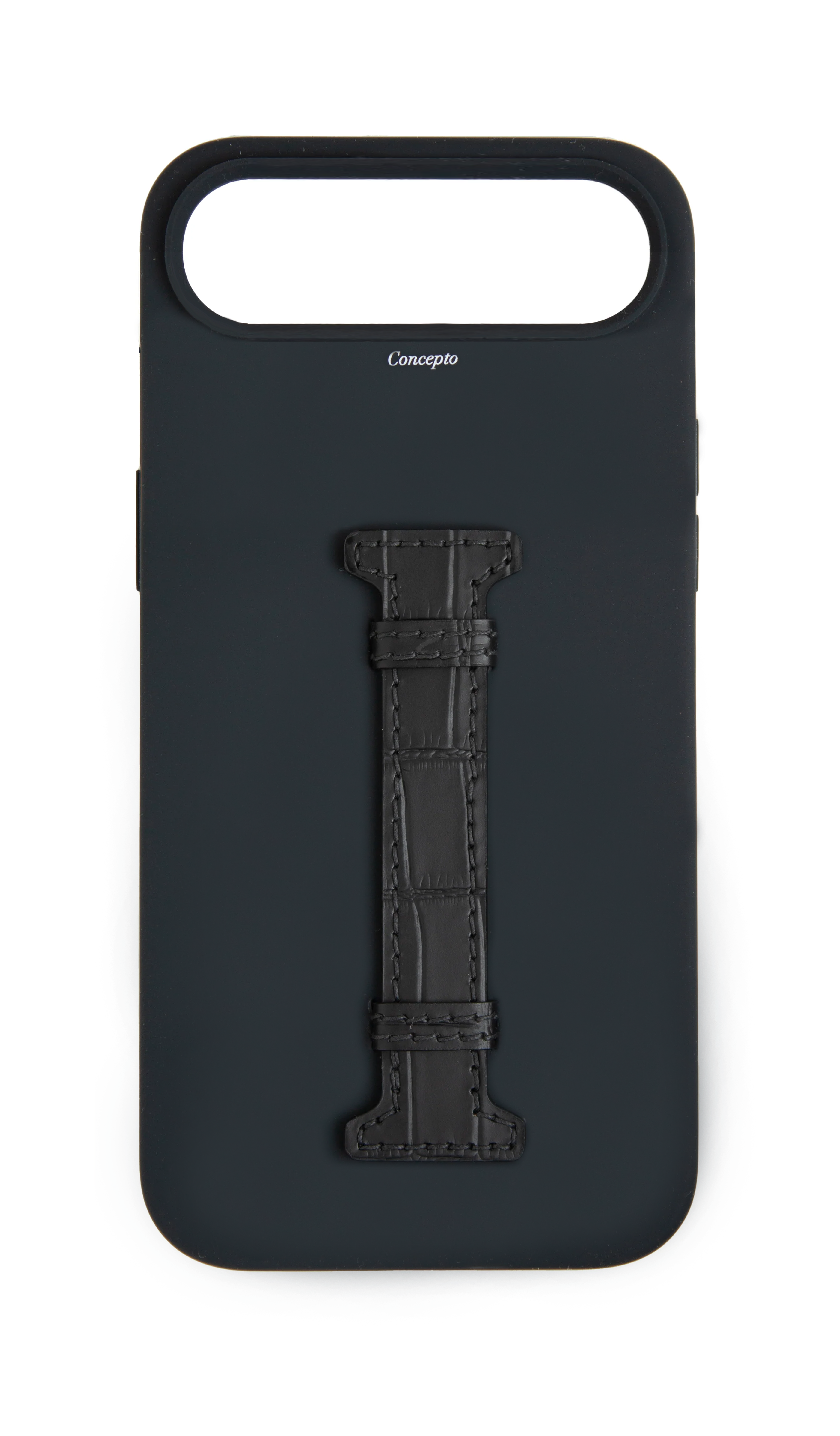 Black Silicon Middle Strap Case