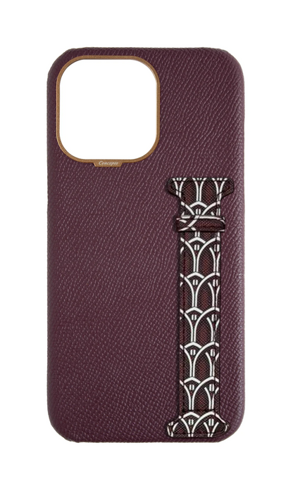 Maroon Monogram Side Strap Case