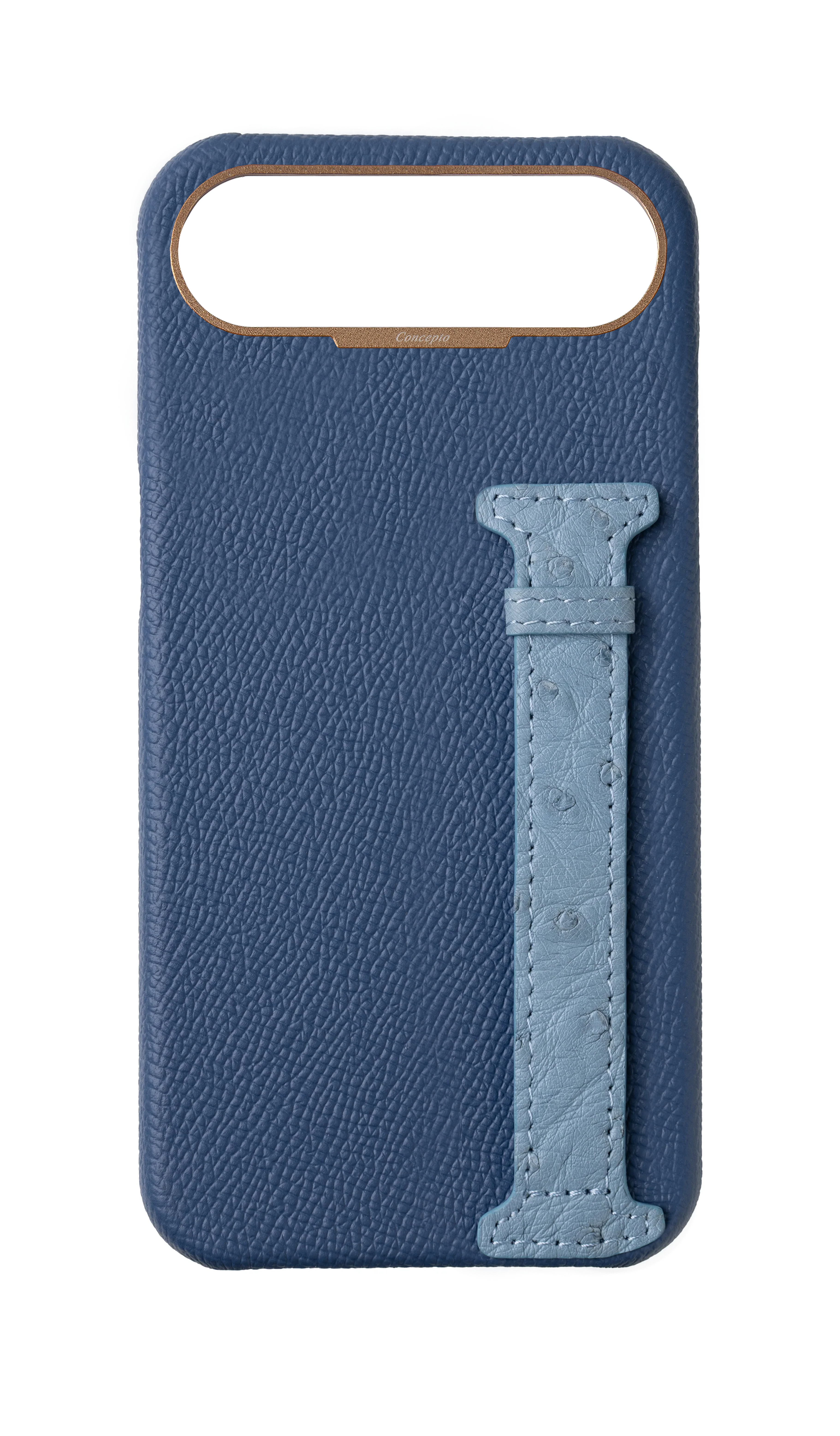 River Blue / Aqua Exotic Ostrich Side Strap Case