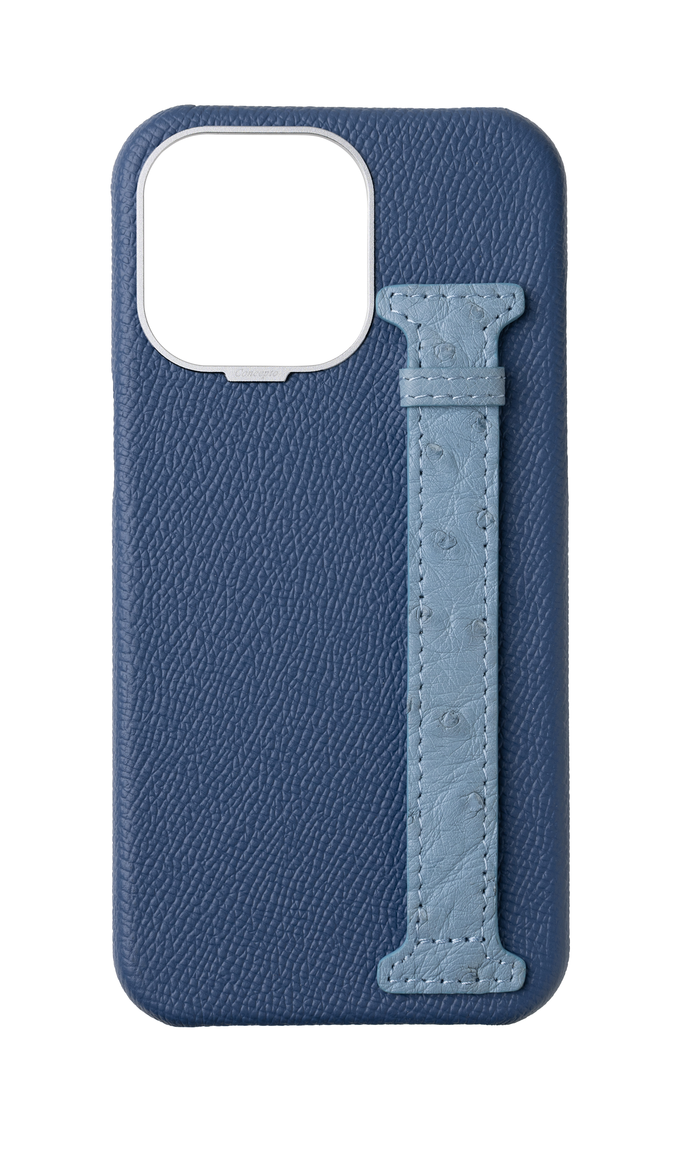 River Blue / Aqua Exotic Ostrich Side Strap Case