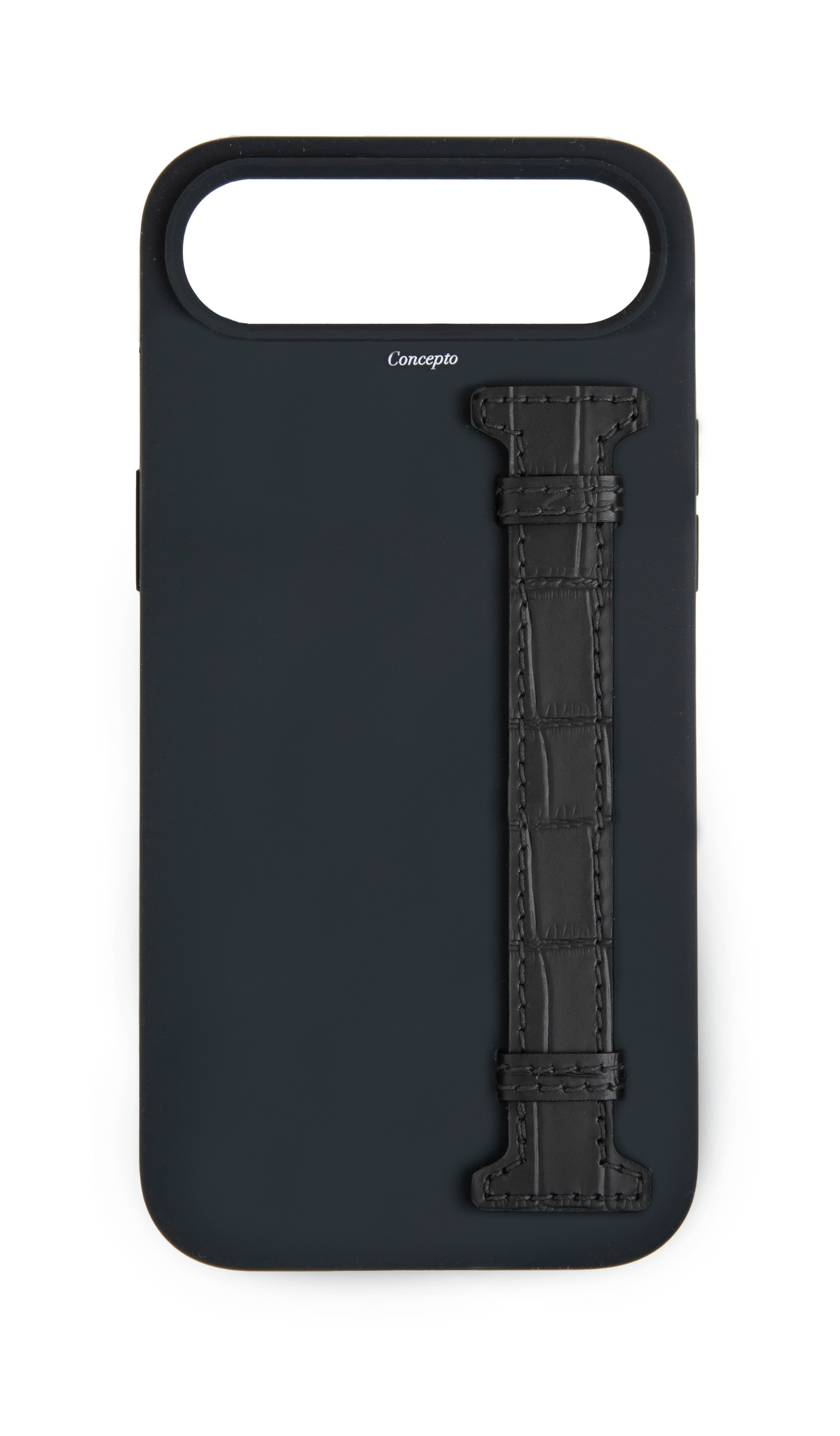 Black Silicon Side Strap Case