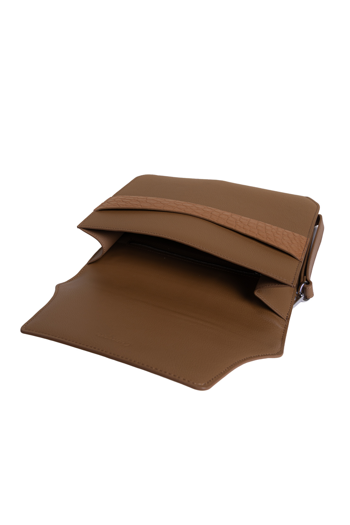 The Portfolio - Cognac / Tan Crocodile Belt