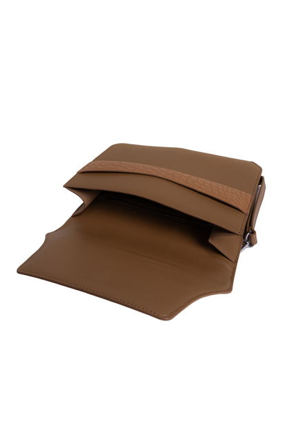 The Portfolio - Cognac / Tan Crocodile Belt