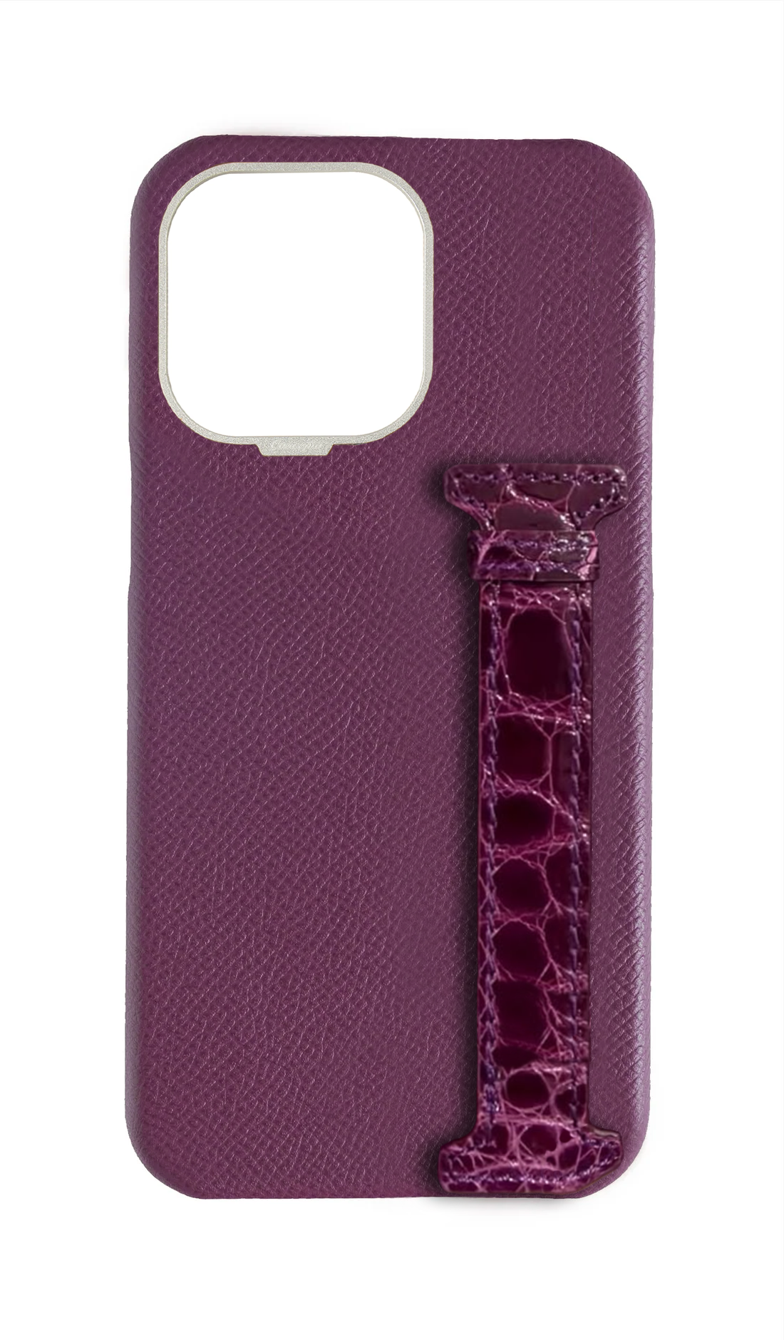 Deep Purple Exotic Crocodile Side Strap Case