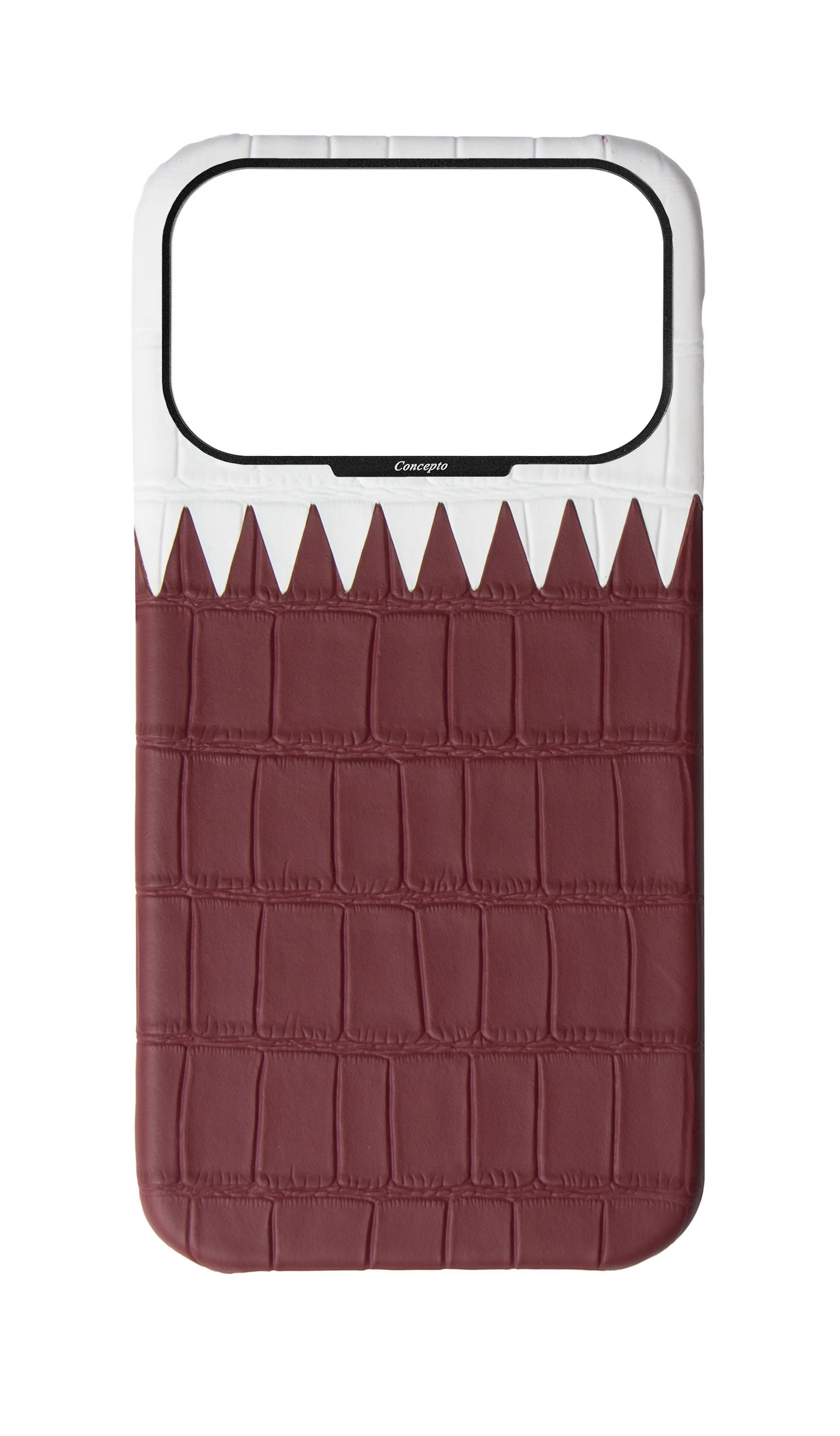 Matte Qatar Flag Strapless Embossed Crocodile Case