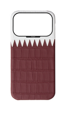 Matte Qatar Flag Strapless Embossed Crocodile Case