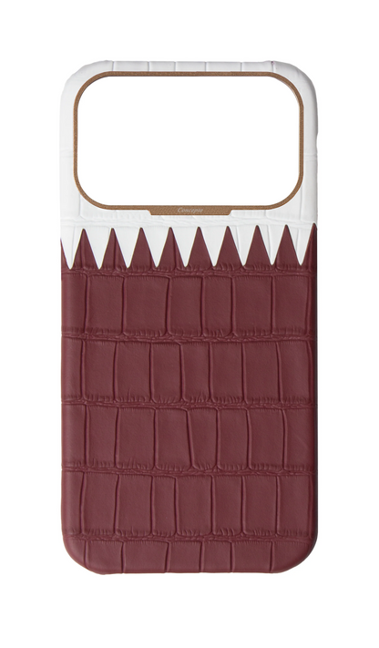 Matte Qatar Flag Strapless Embossed Crocodile Case