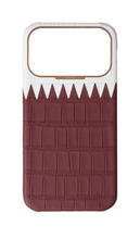 Matte Qatar Flag Strapless Embossed Crocodile Case