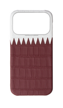 Matte Qatar Flag Strapless Embossed Crocodile Case
