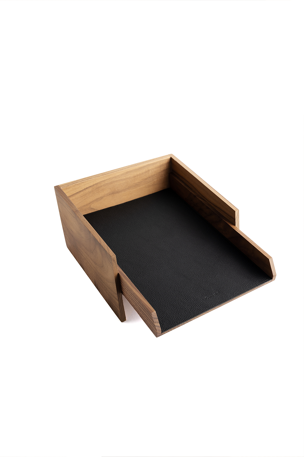 Walnut Wood x Black A4 Paper Tray