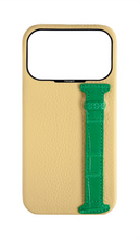 Yellow / Green Exotic Crocodile Side Strap Case