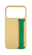 Yellow / Green Exotic Crocodile Side Strap Case