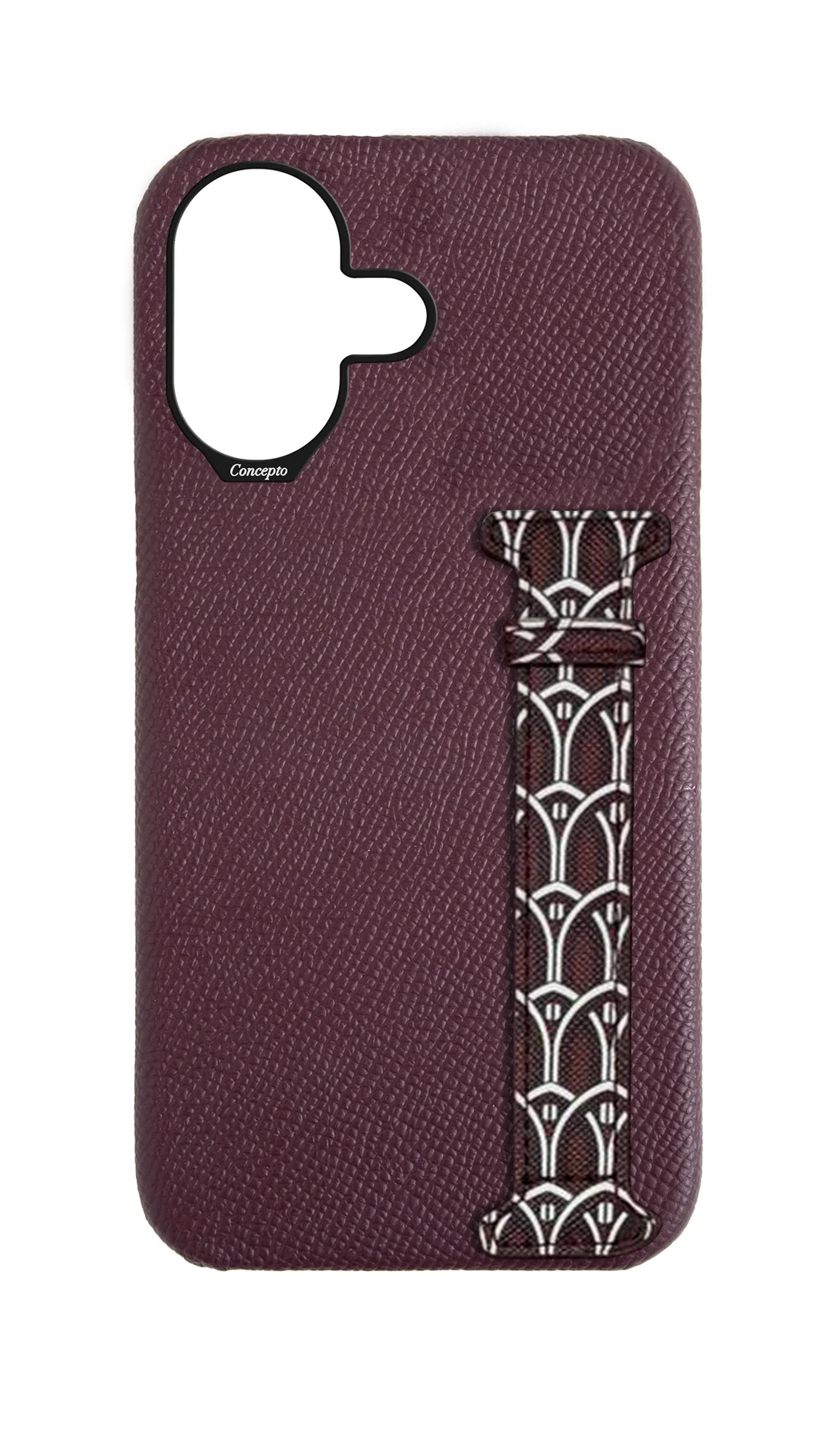 Maroon Monogram Side Strap Case