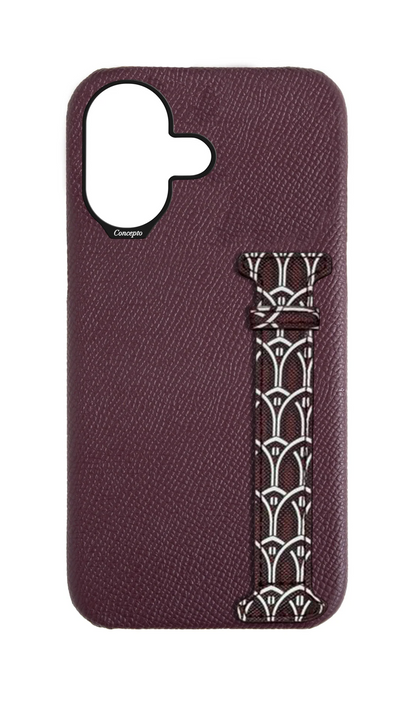 Maroon Monogram Side Strap Case