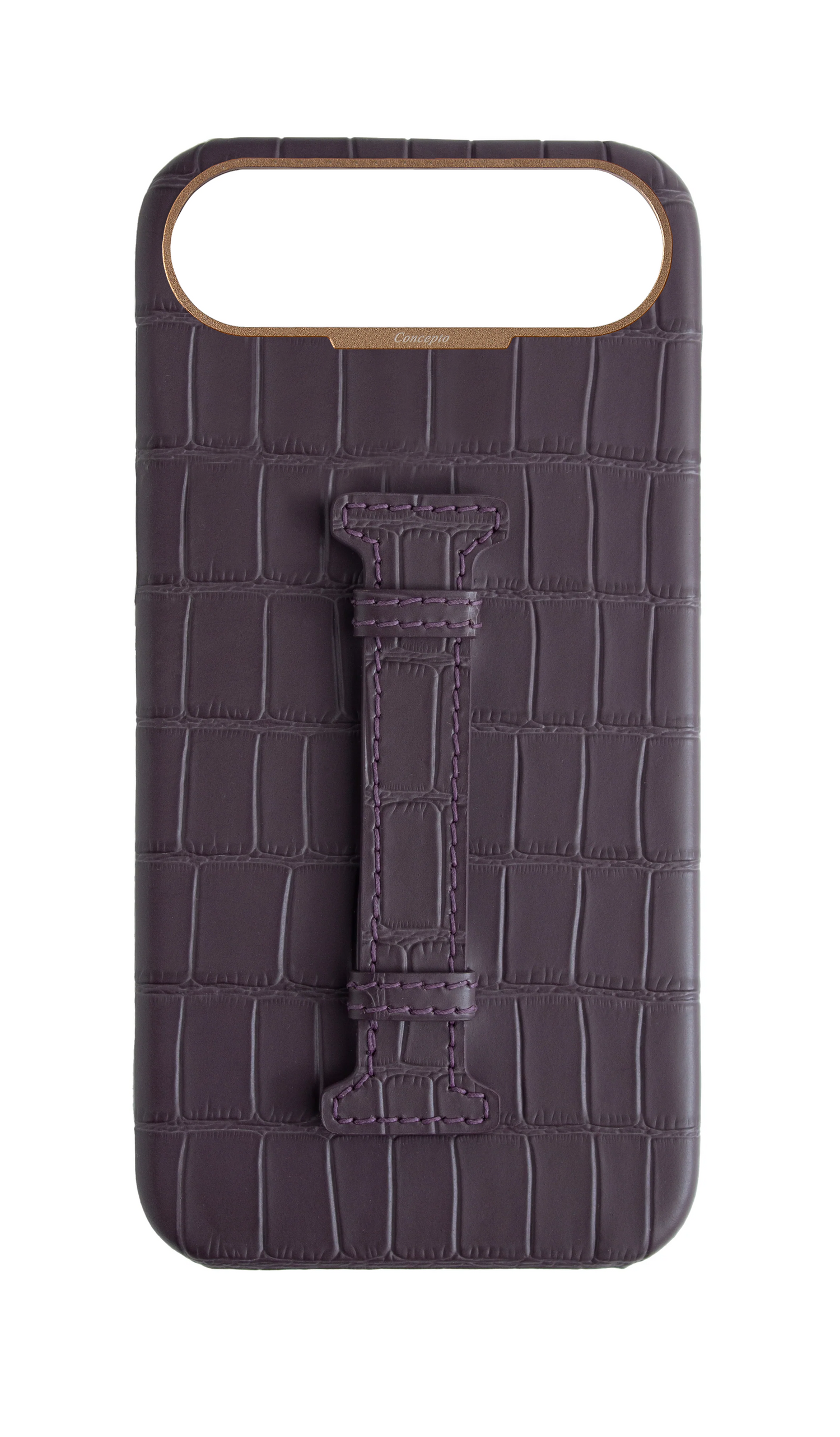 Matte Deep Purple Embossed Crocodile Case