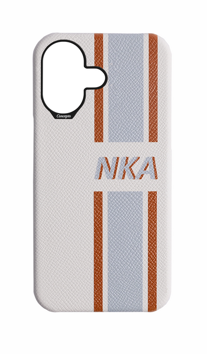 Striped White Strapless Case