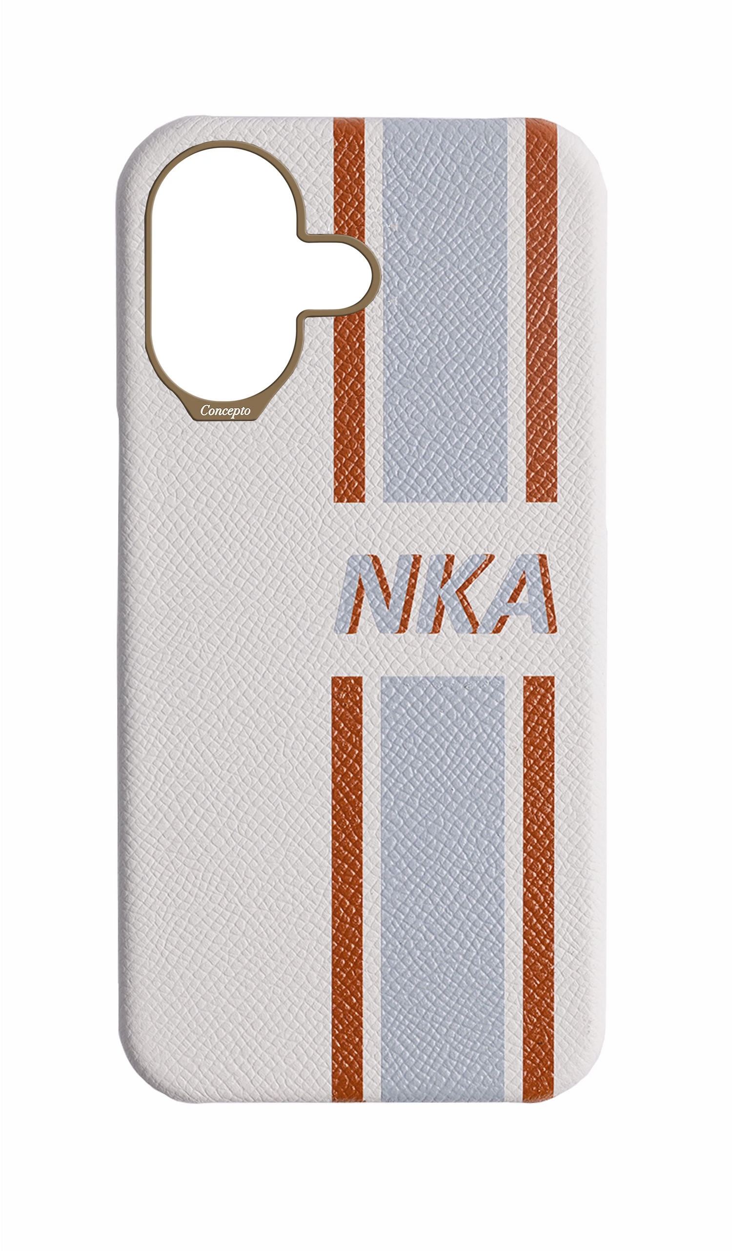 Striped White Strapless Case