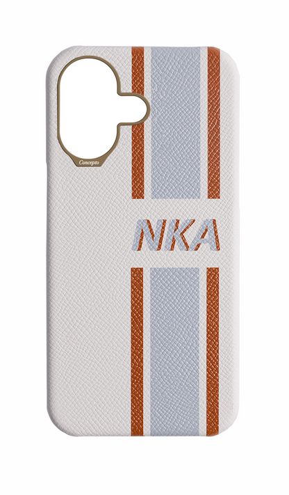 Striped White Strapless Case