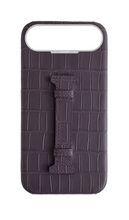 Matte Deep Purple Embossed Crocodile Case