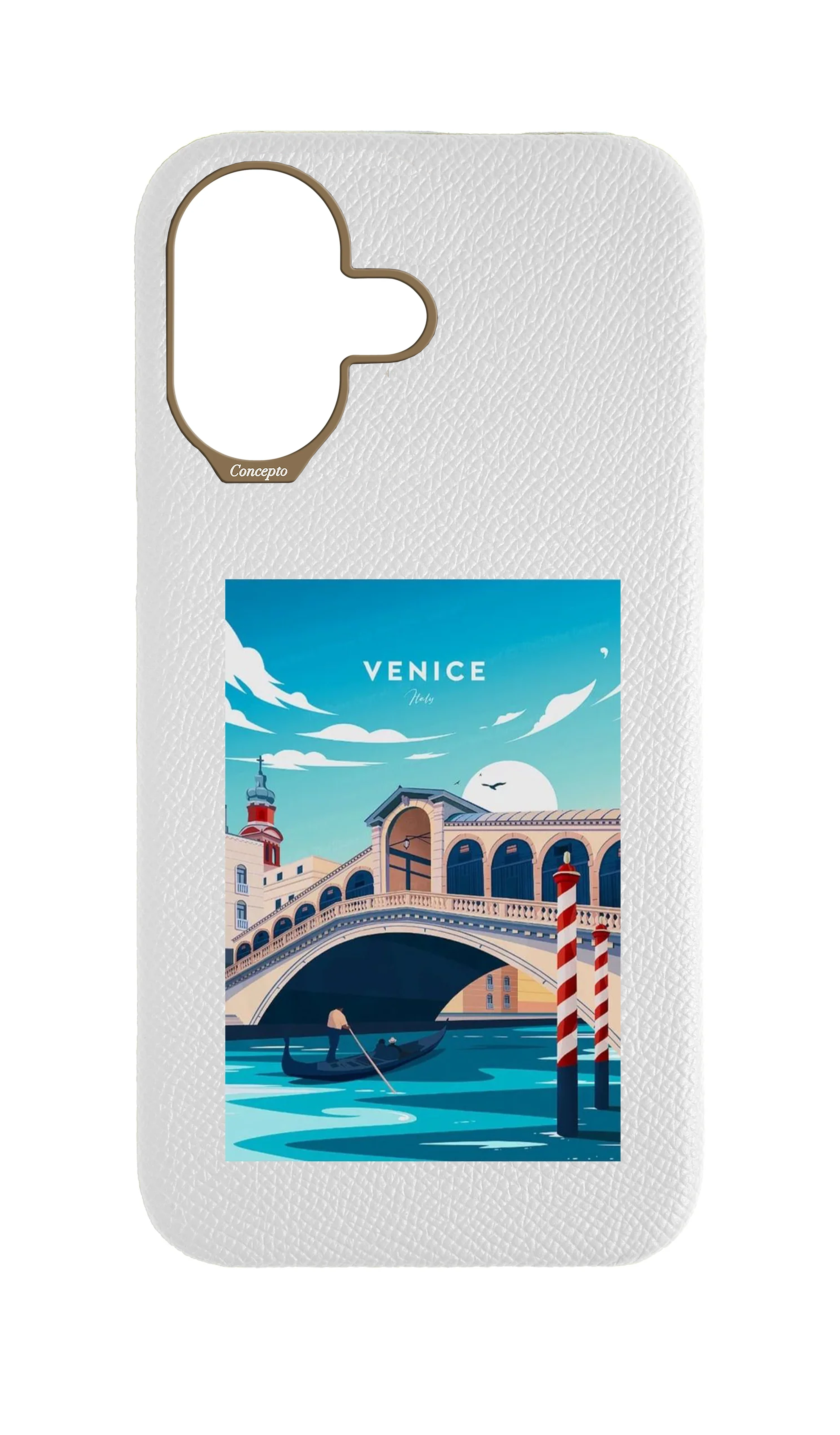 White Epsom Strapless Case - Venice