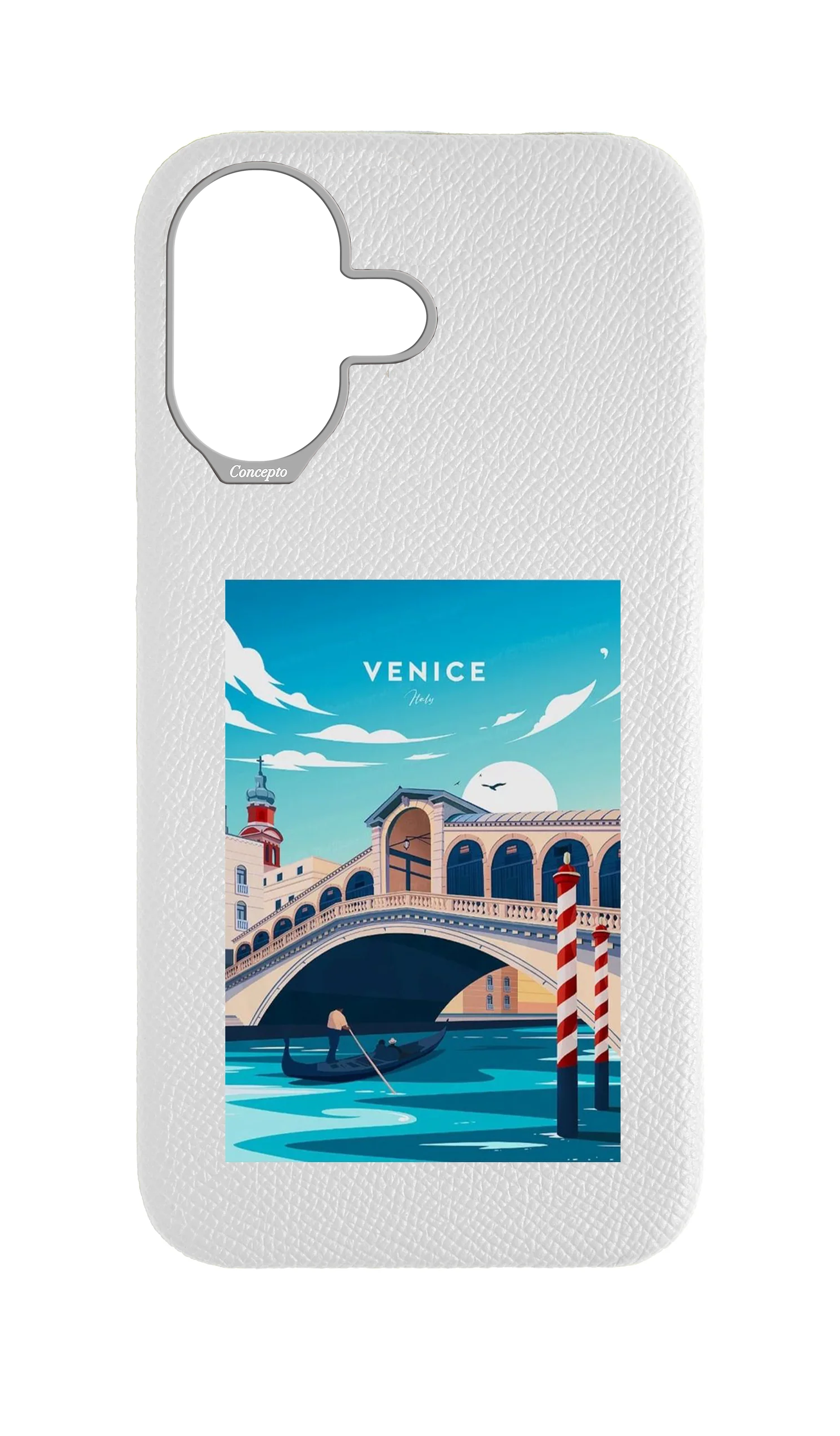 White Epsom Strapless Case - Venice