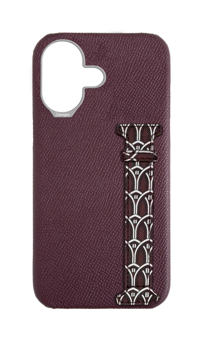 Maroon Monogram Side Strap Case