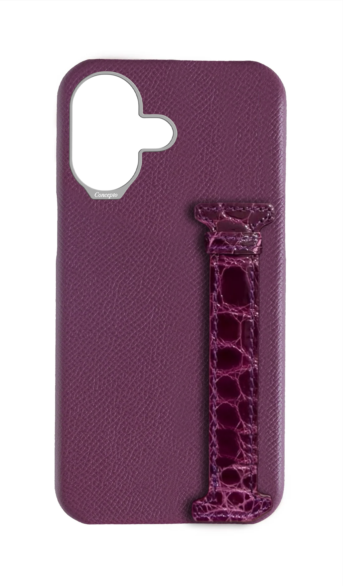 Deep Purple Exotic Crocodile Side Strap Case