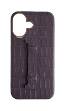 Matte Deep Purple Embossed Crocodile Case