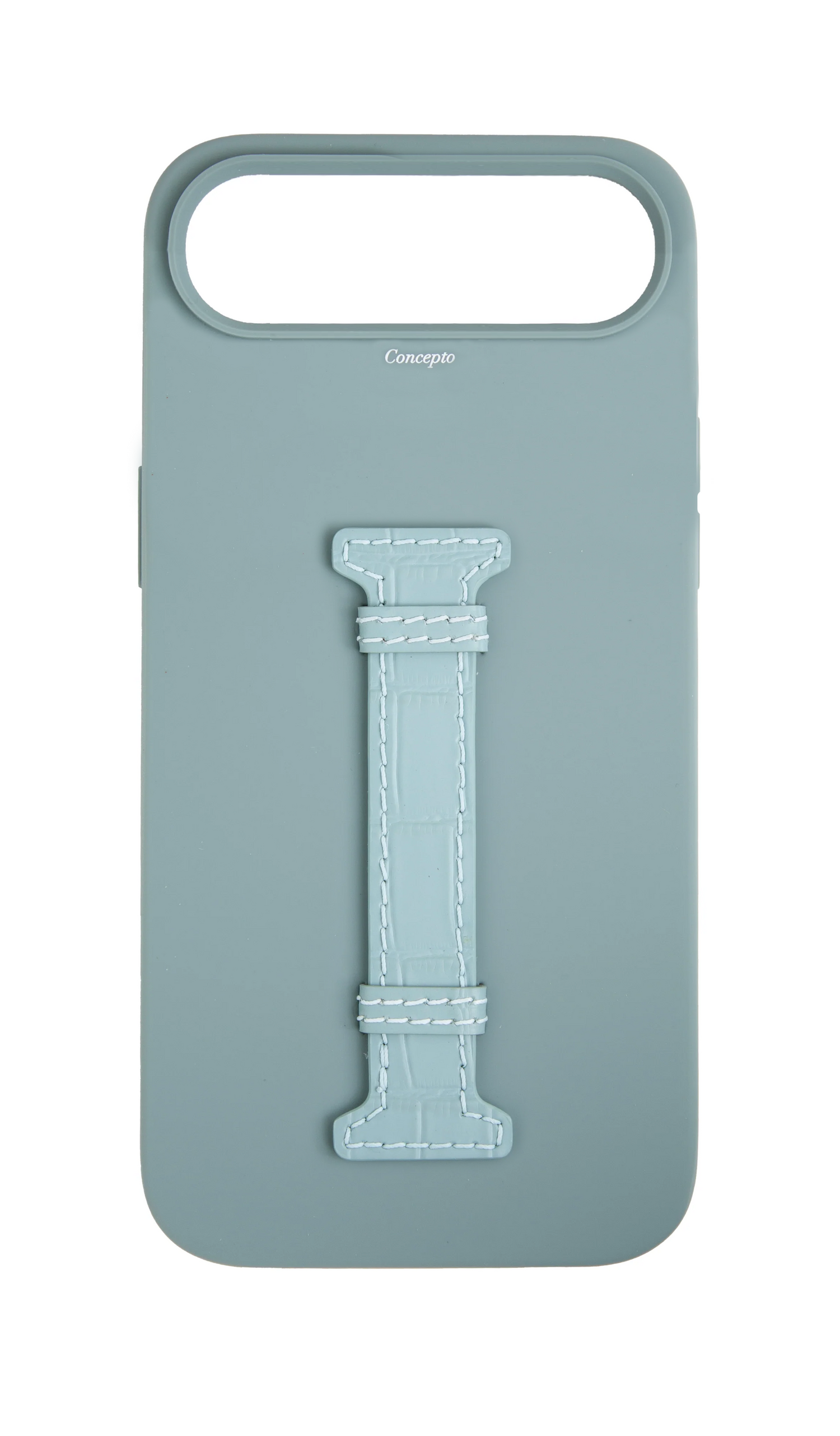 Light Blue Silicon Middle Strap Case