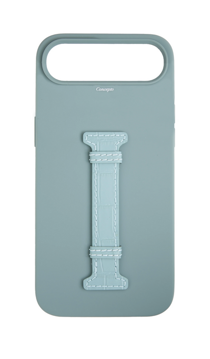 Light Blue Silicon Middle Strap Case
