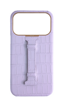 Matte Lilac Embossed Crocodile Case