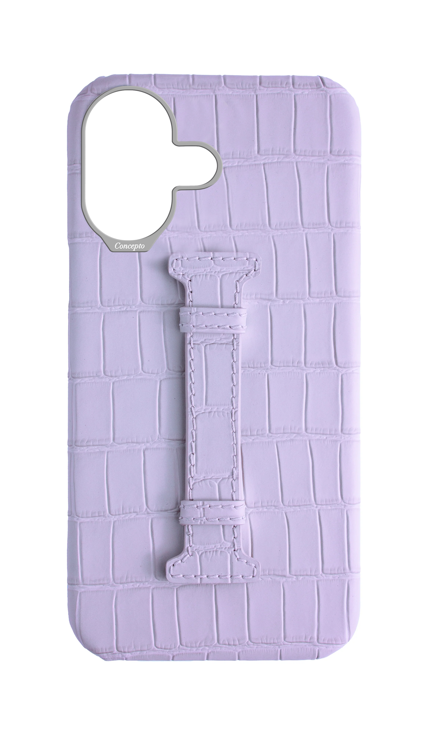 Matte Lilac Embossed Crocodile Case