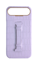 Matte Lilac Embossed Crocodile Case