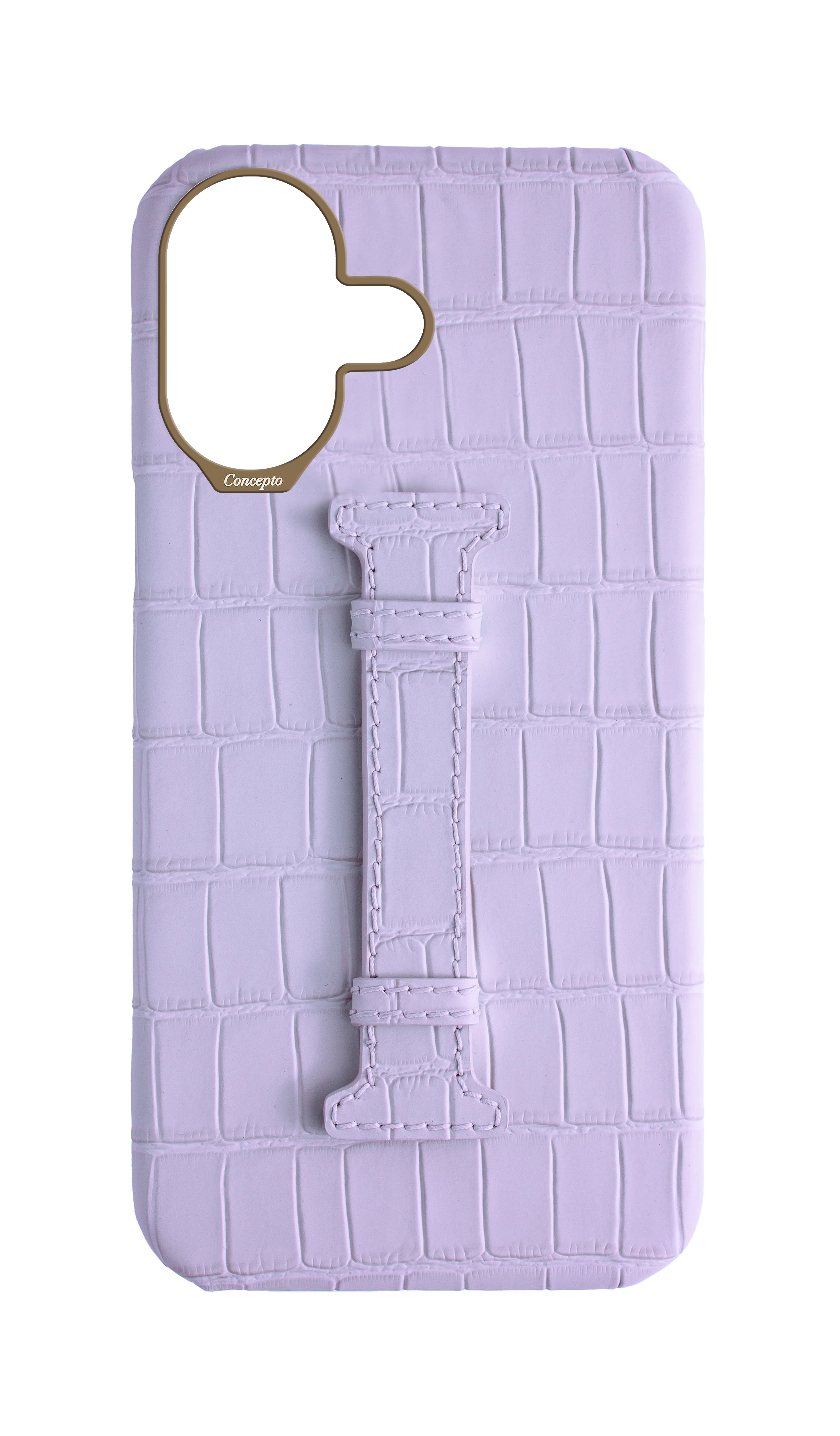 Matte Lilac Embossed Crocodile Case