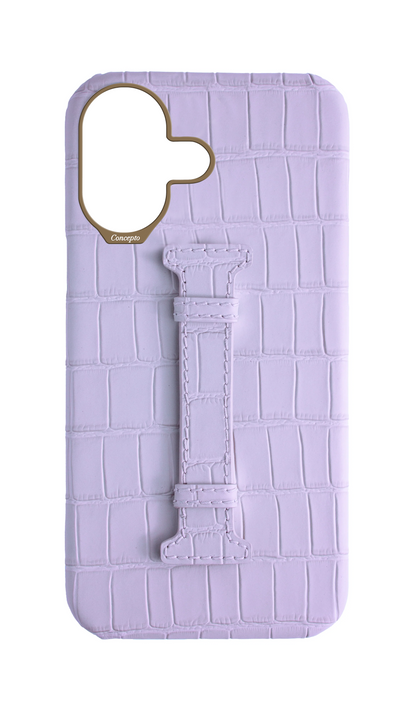 Matte Lilac Embossed Crocodile Case