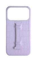 Matte Lilac Embossed Crocodile Case