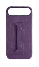 Matte Purple Embossed Crocodile Case
