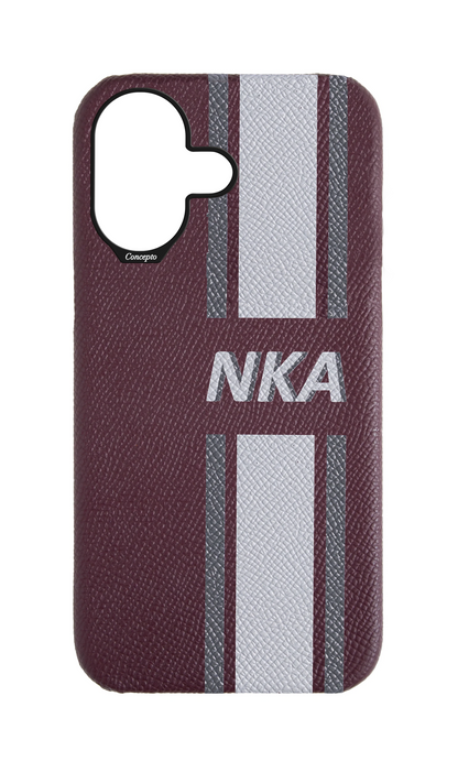 Striped Maroon Strapless Case