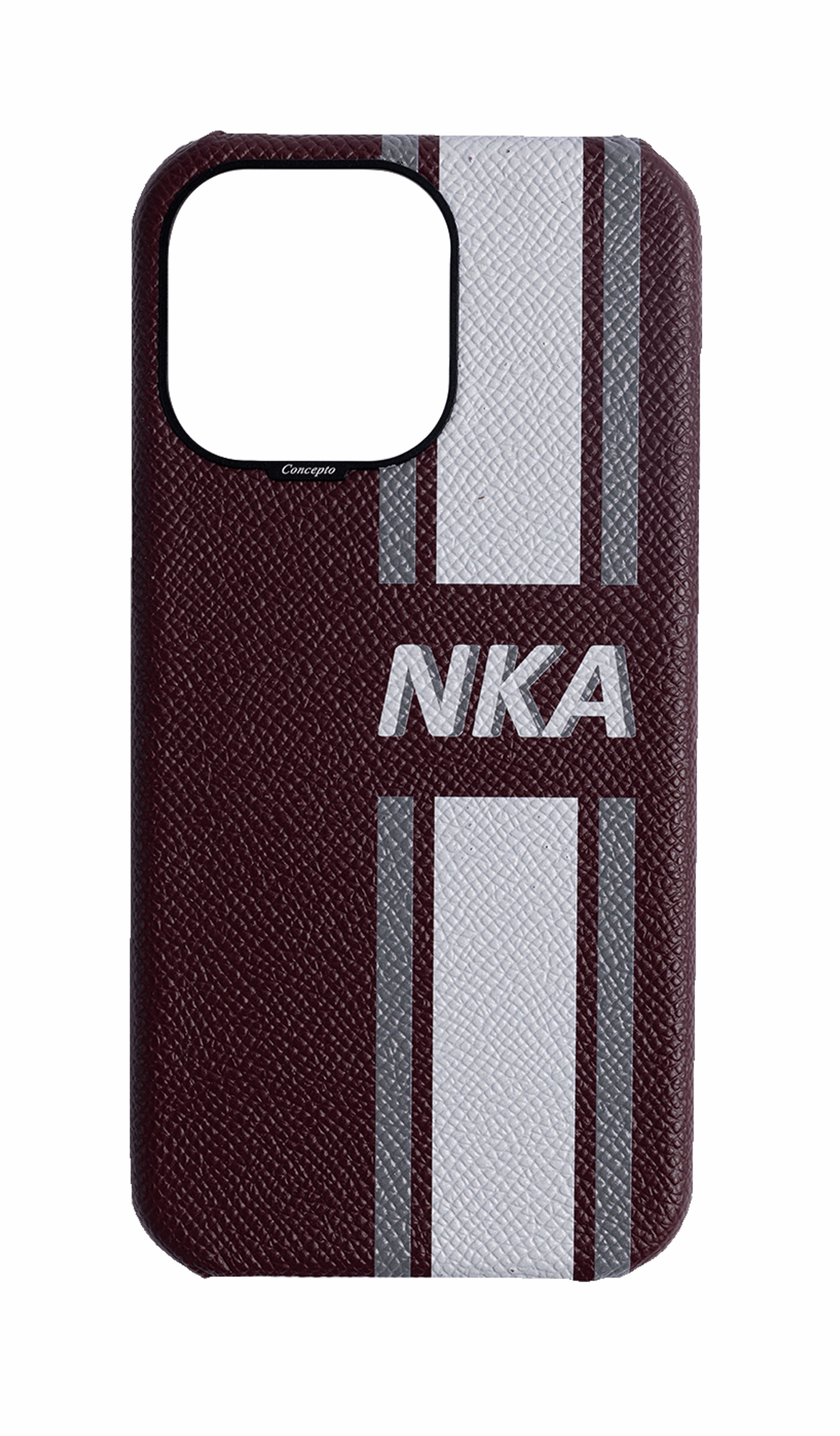 Striped Maroon Strapless Case