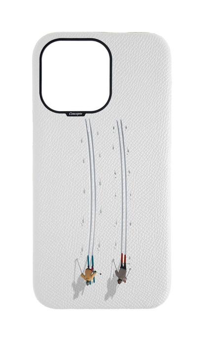 White Strapless Case - Skiing
