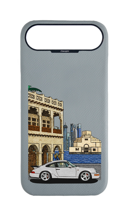 Light Blue Grey Strapless Case - Qatar Retro