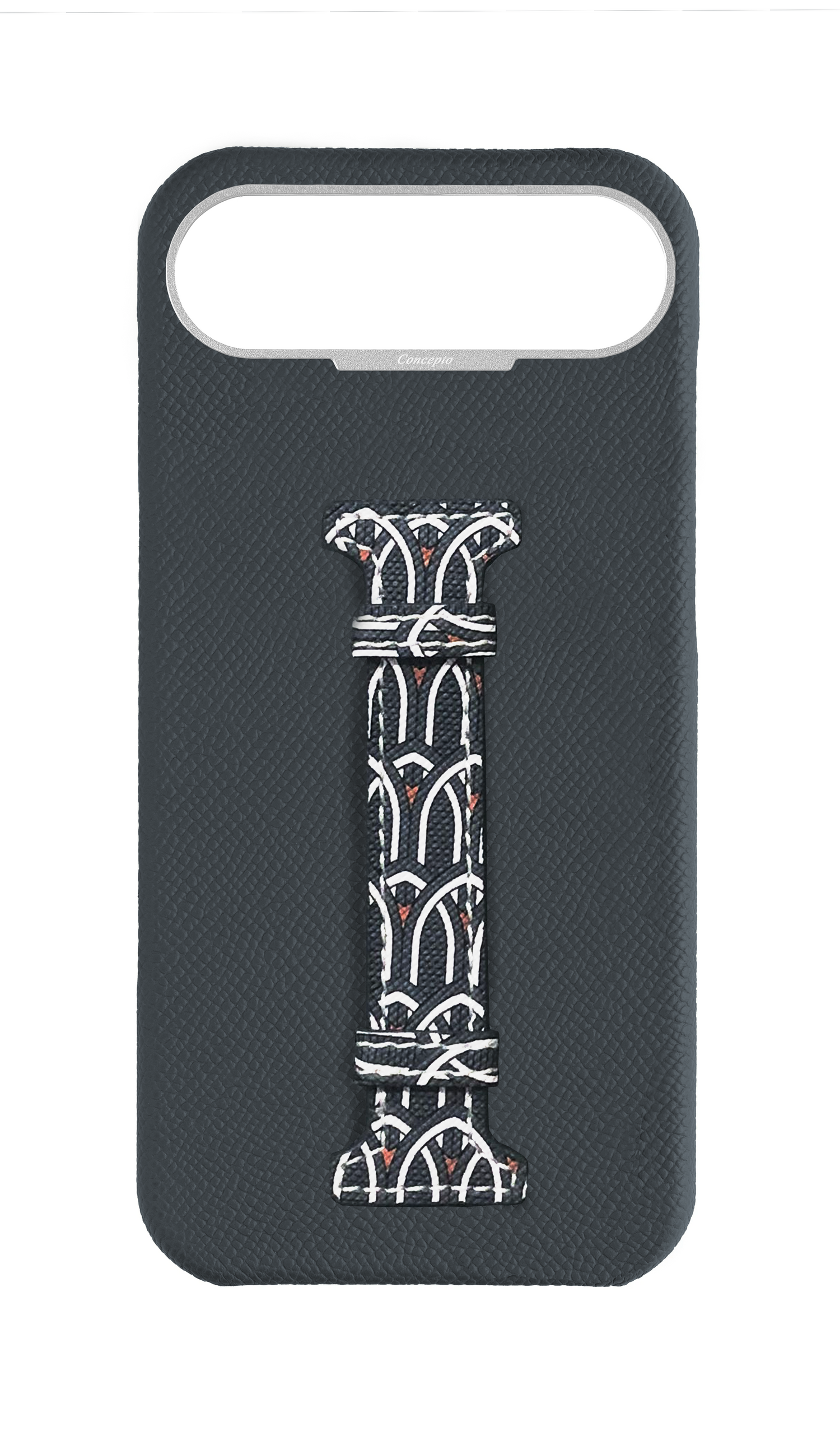 Grey Monogram Middle Strap Case