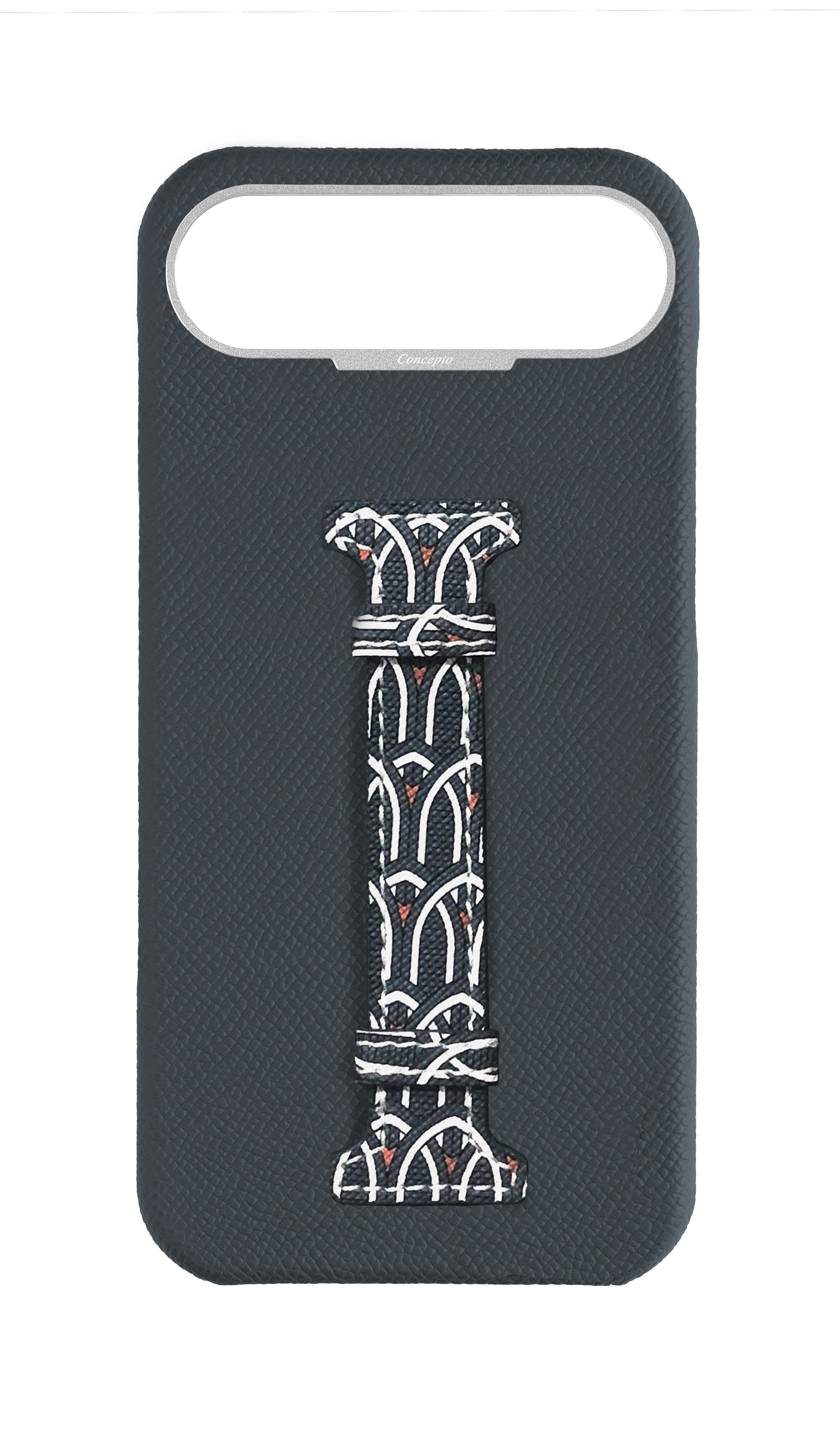 Grey Monogram Middle Strap Case