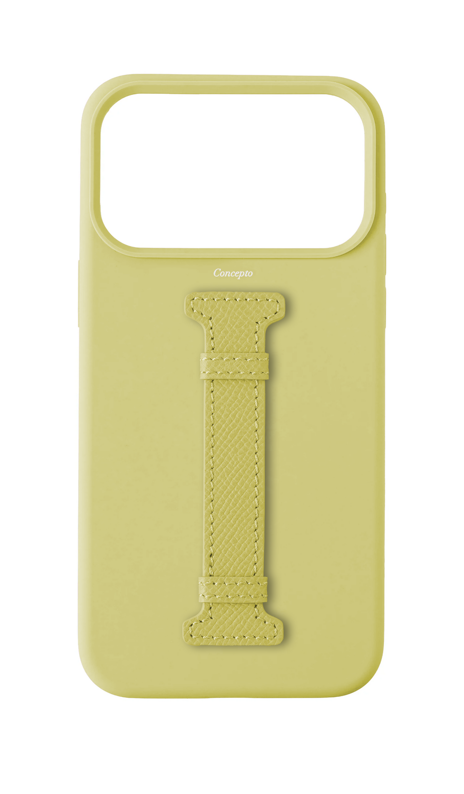 Butter Yellow Silicon Middle Strap Case
