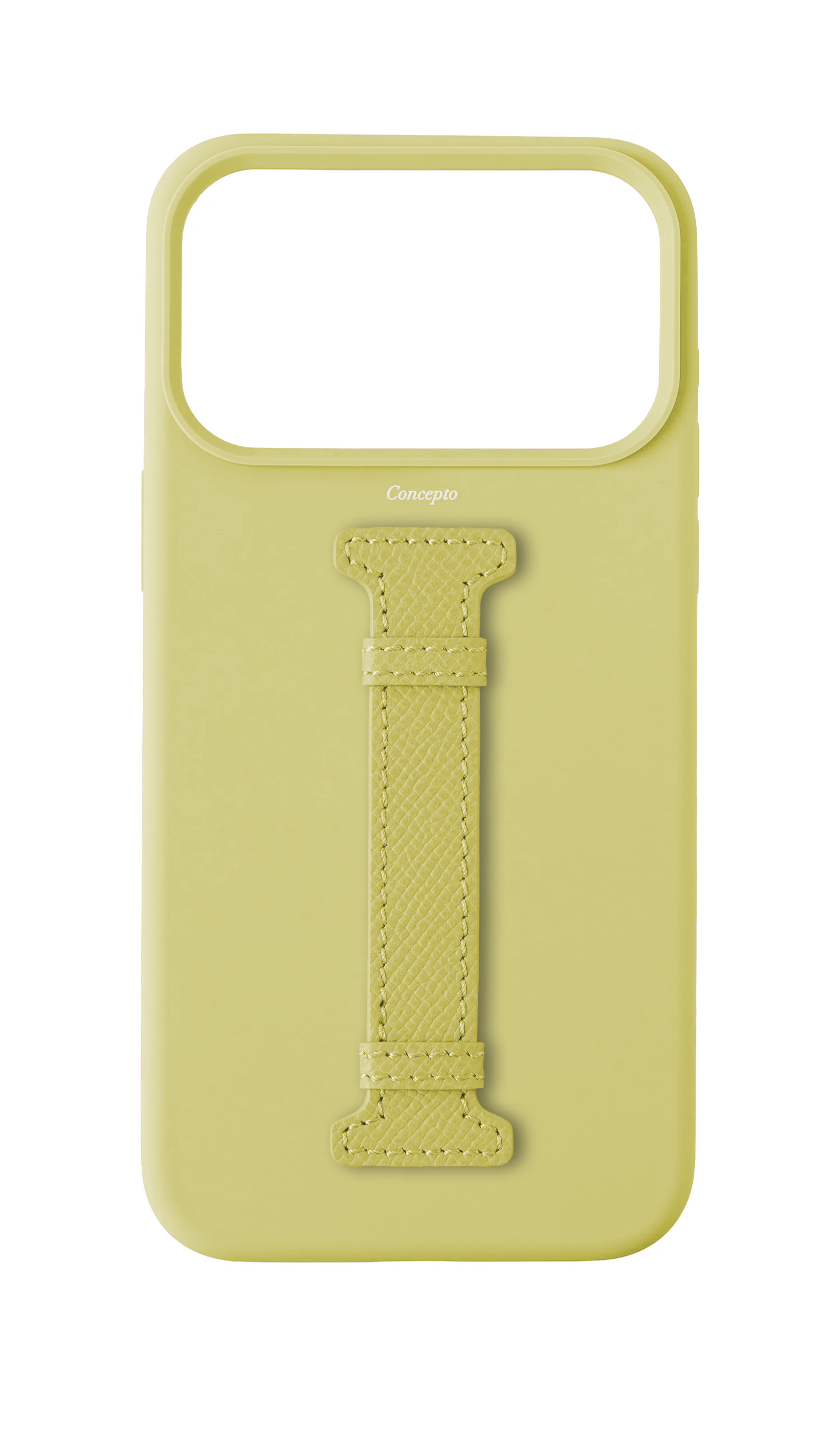 Butter Yellow Silicon Middle Strap Case