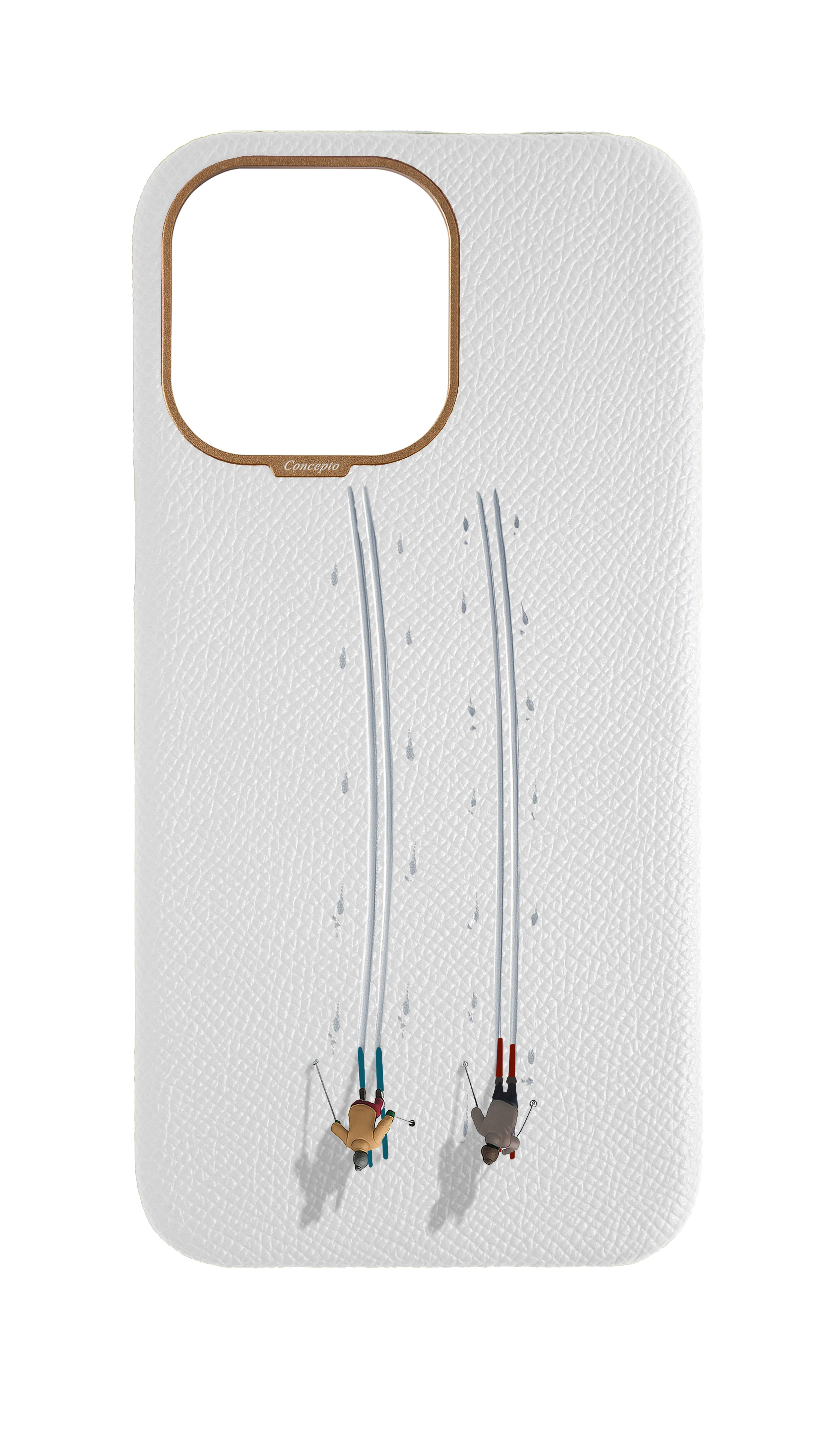 White Strapless Case - Skiing