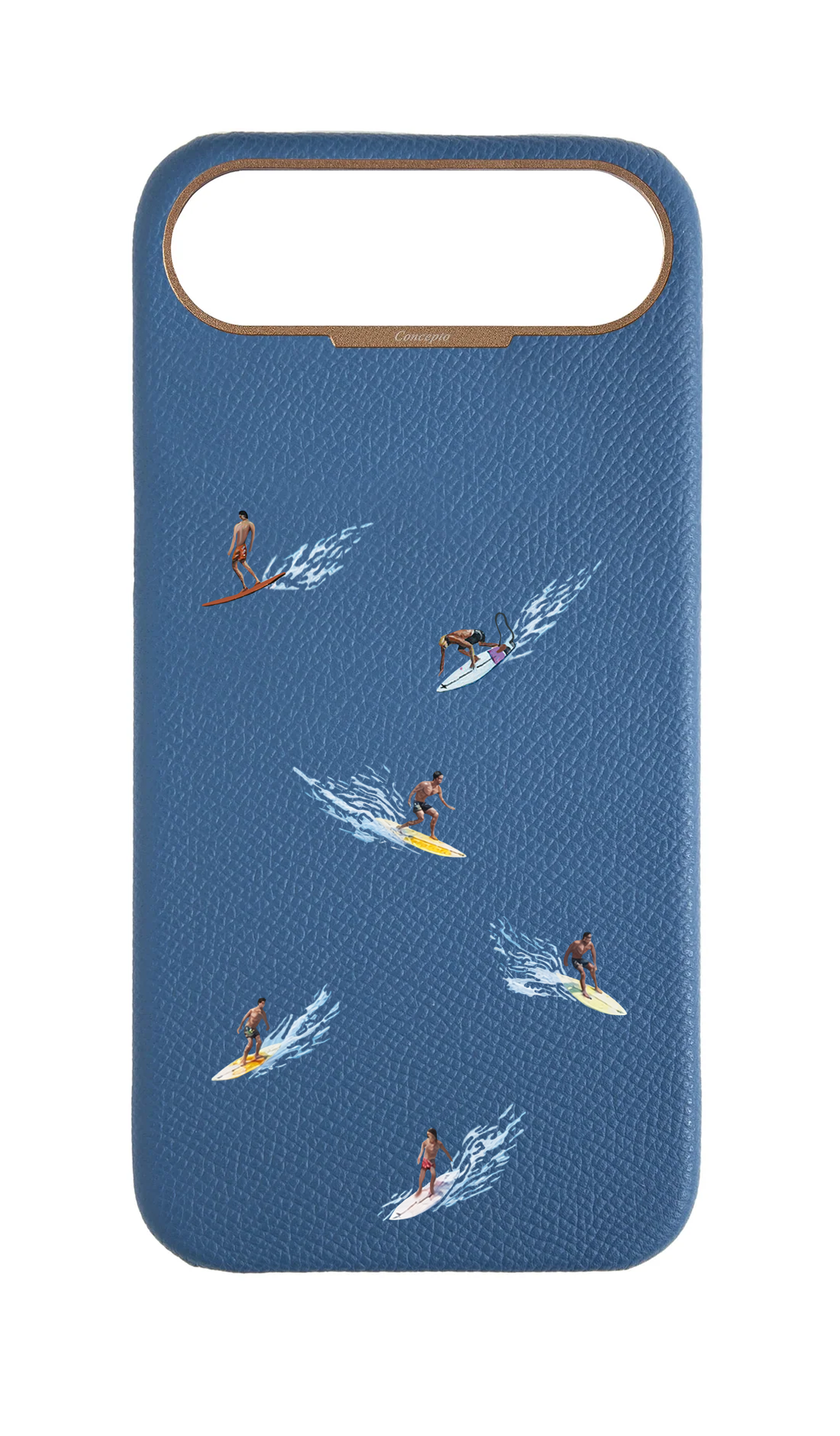 Blue Strapless Epsom Case - Surf