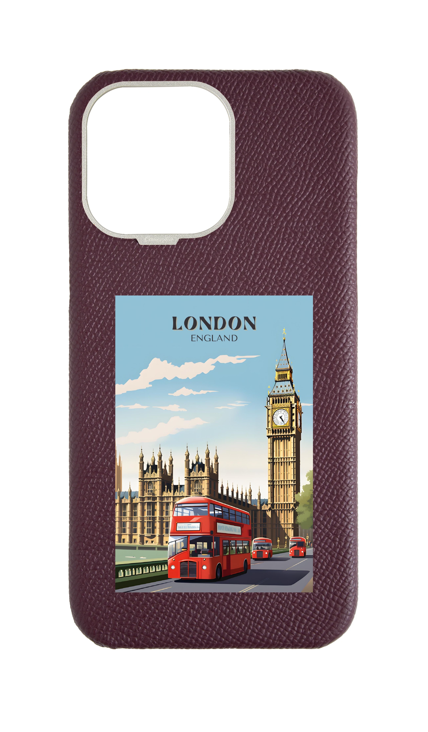 Maroon Strapless Epsom Case - London