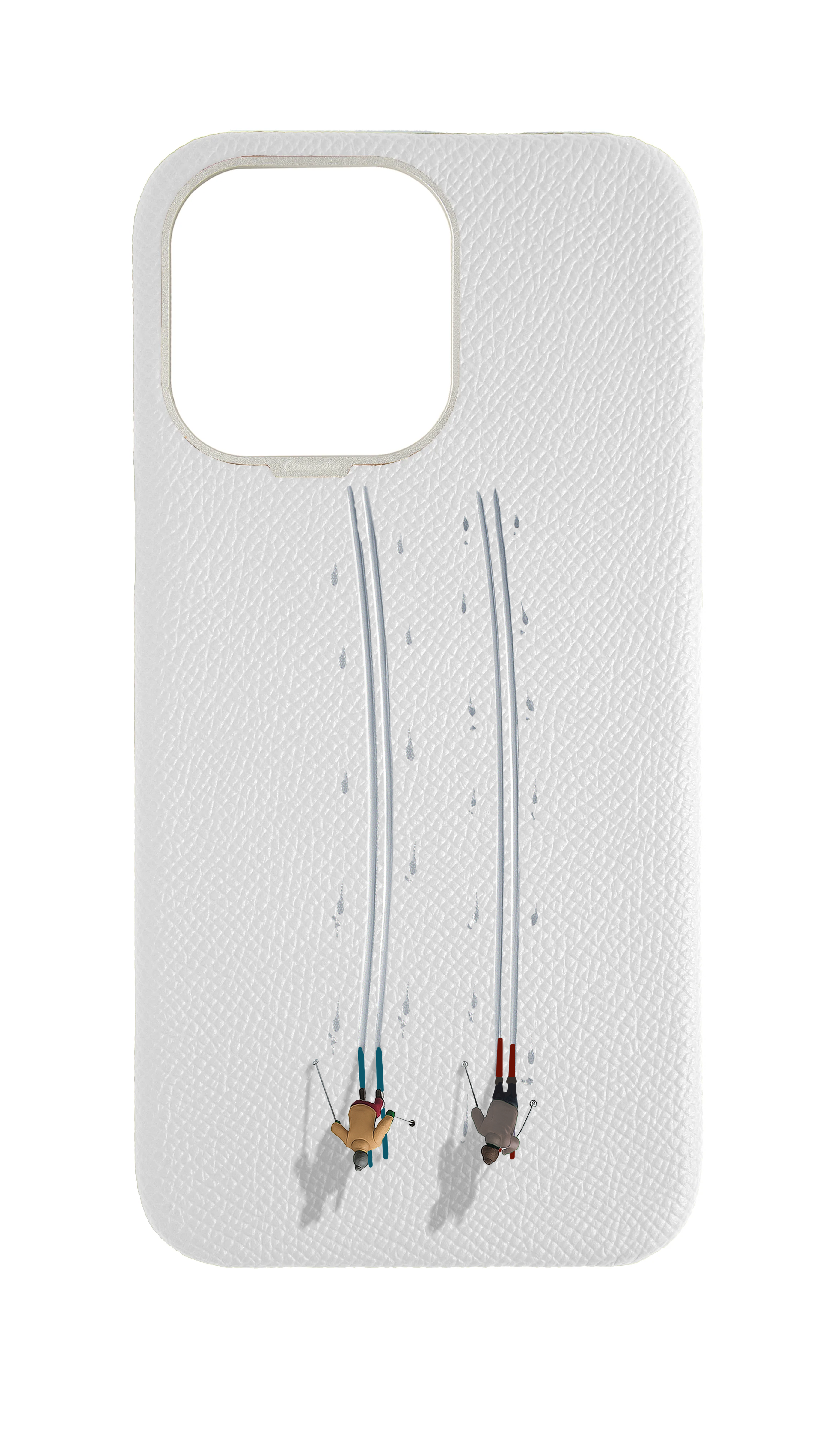 White Strapless Case - Skiing