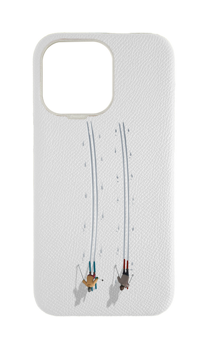 White Strapless Case - Skiing